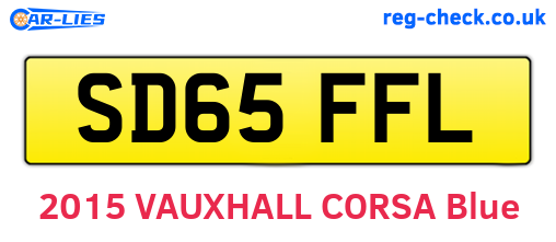 SD65FFL are the vehicle registration plates.