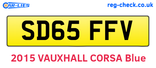 SD65FFV are the vehicle registration plates.