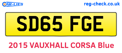 SD65FGE are the vehicle registration plates.