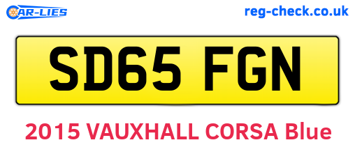 SD65FGN are the vehicle registration plates.
