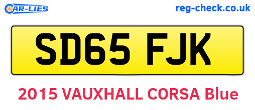 SD65FJK are the vehicle registration plates.
