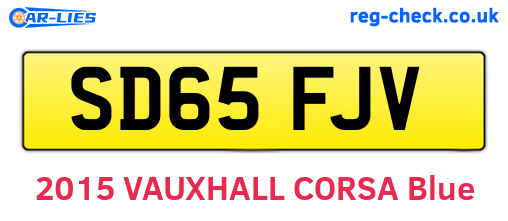 SD65FJV are the vehicle registration plates.