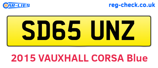 SD65UNZ are the vehicle registration plates.