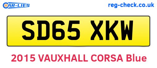 SD65XKW are the vehicle registration plates.
