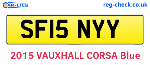 SF15NYY are the vehicle registration plates.