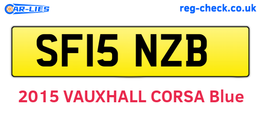 SF15NZB are the vehicle registration plates.