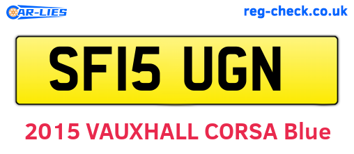 SF15UGN are the vehicle registration plates.