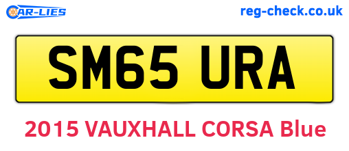 SM65URA are the vehicle registration plates.