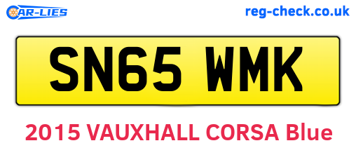 SN65WMK are the vehicle registration plates.