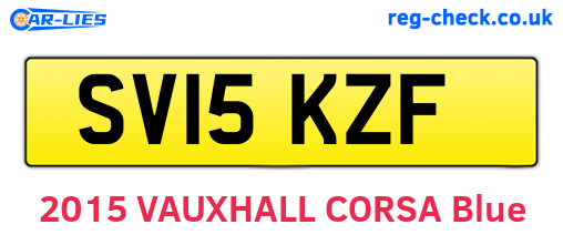 SV15KZF are the vehicle registration plates.