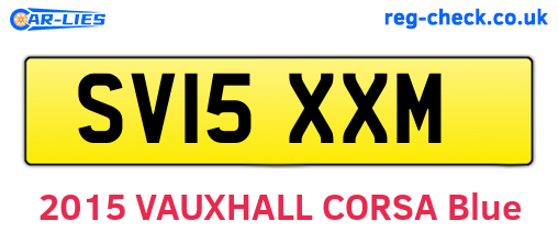 SV15XXM are the vehicle registration plates.