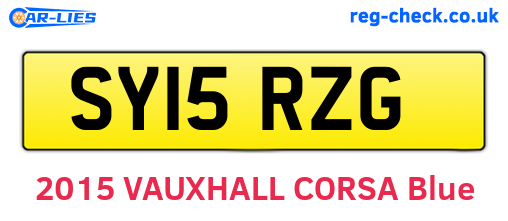 SY15RZG are the vehicle registration plates.