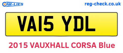 VA15YDL are the vehicle registration plates.