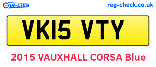 VK15VTY are the vehicle registration plates.