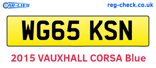 WG65KSN are the vehicle registration plates.