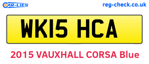 WK15HCA are the vehicle registration plates.