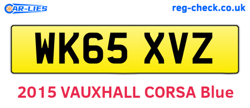 WK65XVZ are the vehicle registration plates.