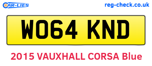 WO64KND are the vehicle registration plates.