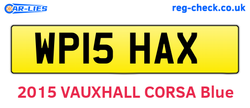 WP15HAX are the vehicle registration plates.