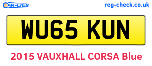 WU65KUN are the vehicle registration plates.