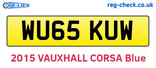 WU65KUW are the vehicle registration plates.