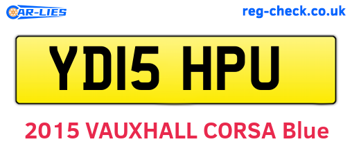 YD15HPU are the vehicle registration plates.