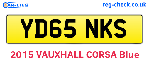 YD65NKS are the vehicle registration plates.
