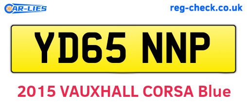 YD65NNP are the vehicle registration plates.