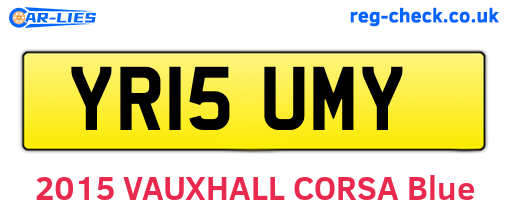 YR15UMY are the vehicle registration plates.