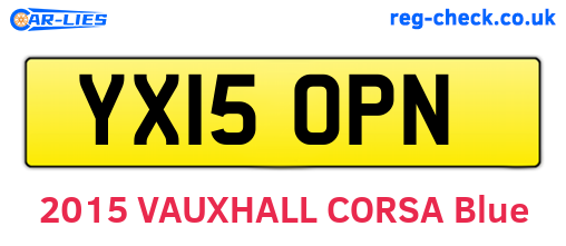 YX15OPN are the vehicle registration plates.