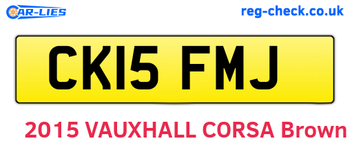 CK15FMJ are the vehicle registration plates.