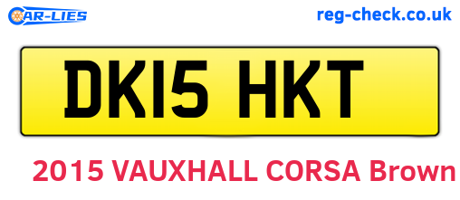 DK15HKT are the vehicle registration plates.