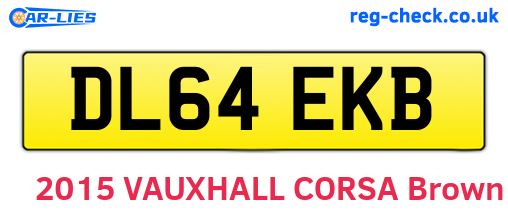 DL64EKB are the vehicle registration plates.