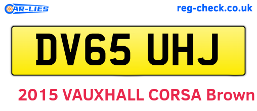 DV65UHJ are the vehicle registration plates.