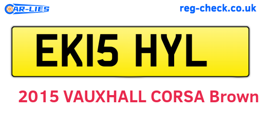 EK15HYL are the vehicle registration plates.