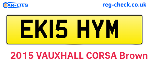 EK15HYM are the vehicle registration plates.