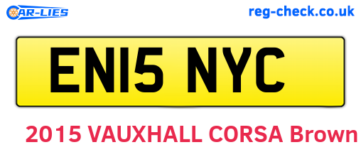 EN15NYC are the vehicle registration plates.