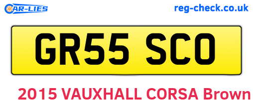 GR55SCO are the vehicle registration plates.