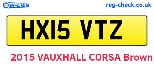 HX15VTZ are the vehicle registration plates.