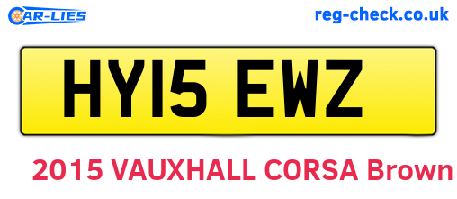 HY15EWZ are the vehicle registration plates.