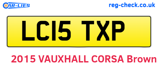 LC15TXP are the vehicle registration plates.