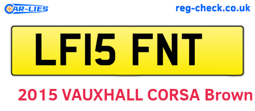 LF15FNT are the vehicle registration plates.