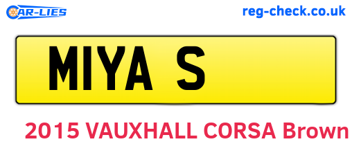 M1YAS are the vehicle registration plates.