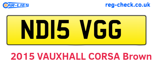 ND15VGG are the vehicle registration plates.