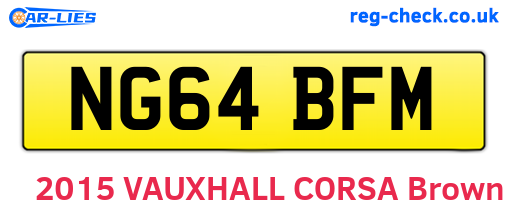 NG64BFM are the vehicle registration plates.