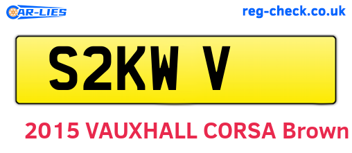 S2KWV are the vehicle registration plates.