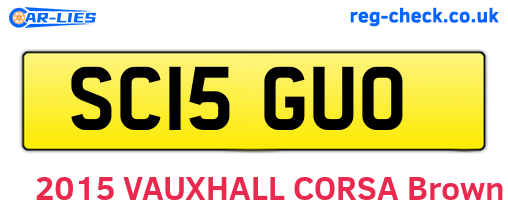 SC15GUO are the vehicle registration plates.