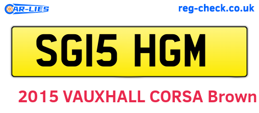 SG15HGM are the vehicle registration plates.