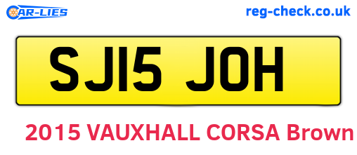SJ15JOH are the vehicle registration plates.
