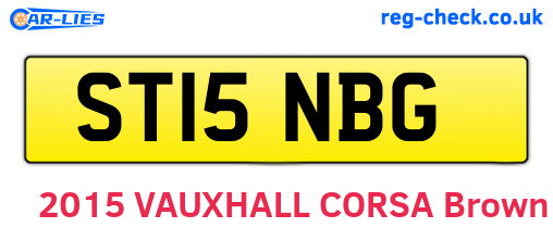 ST15NBG are the vehicle registration plates.